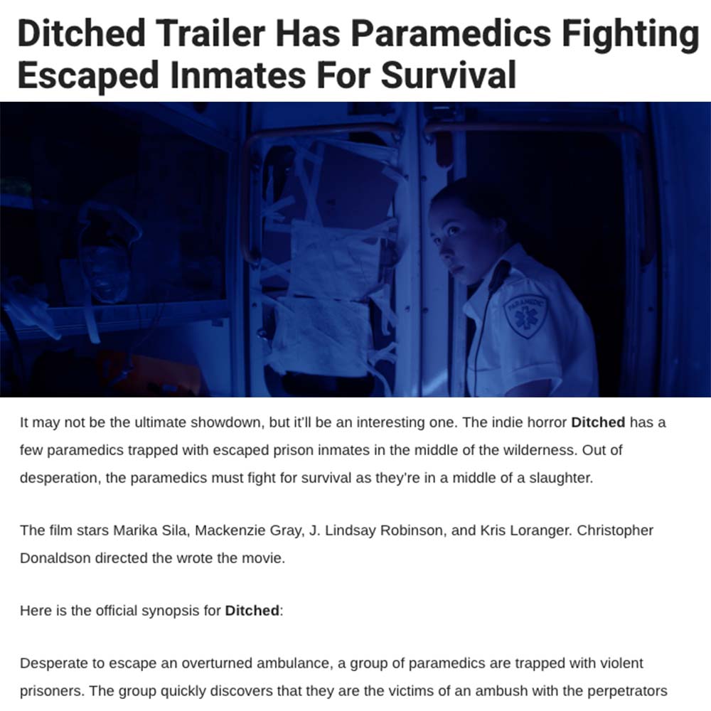 Ditched Trailer Has Paramedics Fighting Escaped Inmates For Survival
